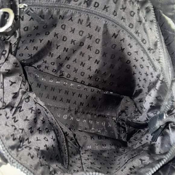 DKNY Black Quilted Tote with Glossy Finish - Picture 4 of 5